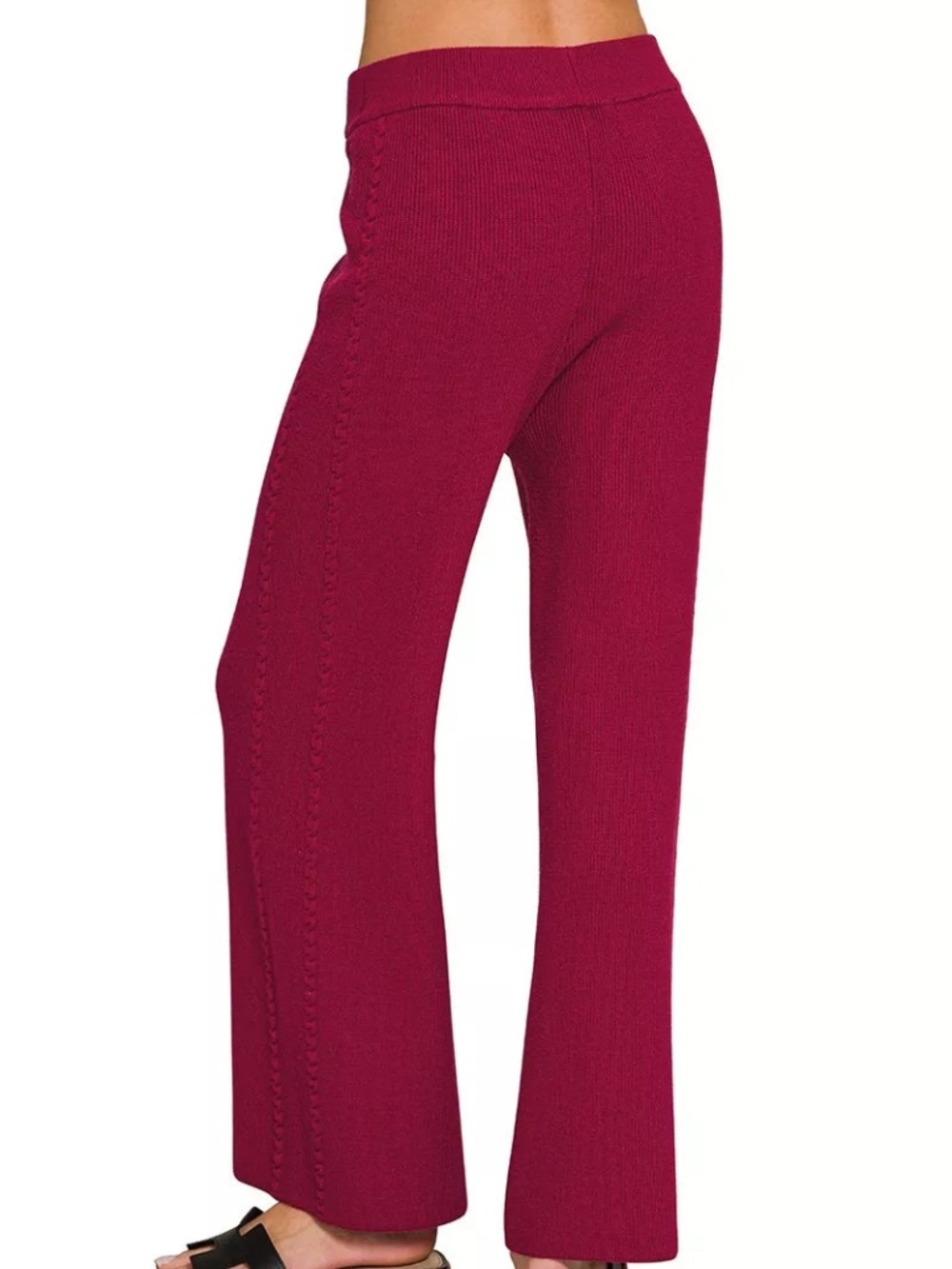 Zenana Premium Viscose Blend Cabernet Knit Set NWOT - Picture 6 of 6